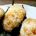 comim's cooksnap of when they made 天かすで、天むすもどきを、作った♪.