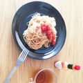 リエルル's cooksnap of when they made トマト缶で！バジルとトマトの冷製パスタ.