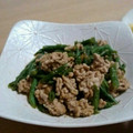 ああーちゃｎ's cooksnap of when they made 豚ひき肉といんげんの煮物.