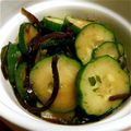 吉田かおり's cooksnap of when they made 大葉とキュウリの酢の物、都こんぶ和え.