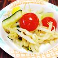 ぷっふぇ's cooksnap of when they made 塩レモン☆きゅうりともやしでナムル風.