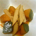 xairx's cooksnap of when they made かぼちゃとゴボウと舞茸の旨～い煮物.