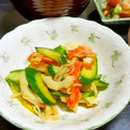 SP♪'s cooksnap of when they made きゅうりとちくわのわさび和え.