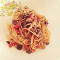 ピナっ子's cooksnap of when they made アンチョビとオリーブのトマトパスタ.