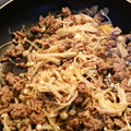 抹茶もつこ's cooksnap of when they made ひき肉とえのきの炒めもの.