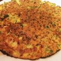 ykrykr's cooksnap of when they made カリモチ♪にらと玉ねぎのお焼き.