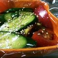 hadukisann's cooksnap of when they made きゅうり・トマトで☆ポン酢サラダ.