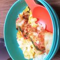 hadukisann's cooksnap of when they made ☆トロ〜リ卵の卵キムチ丼☆.