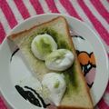るらちゃん's cooksnap of when they made おやつトースト☆抹茶ラテ＋マシュマロ.