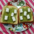るらちゃん's cooksnap of when they made おやつトースト☆抹茶ラテ＋マシュマロ.