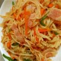bluedemi's cooksnap of when they made 素麺とあまり野菜でビーフン風炒め.