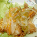 しちゅ's cooksnap of when they made 鶏唐揚げの黒酢あんかけ.
