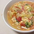 mika522's cooksnap of when they made トマトとブロッコリーと卵のスープ.