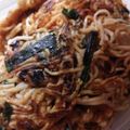 白い鏡's cooksnap of when they made ☆簡単☆豚キムチの素麺チヂミ.