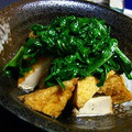 めけてー's cooksnap of when they made 厚揚げと水菜の煮浸し.