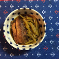 Oramura's cooksnap of when they made フキとさんま蒲焼缶の簡単煮物.