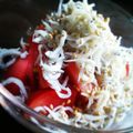 スミレの花の砂糖漬け's cooksnap of when they made 冷え冷えトマトonシャリっとしらす.