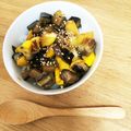 Chana524's cooksnap of when they made 長なすとズッキーニの野菜丼.