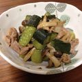 ケイビー☆'s cooksnap of when they made 加賀太きゅうりときのこの炒め煮.