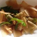たーうー's cooksnap of when they made フライパンで！大根とピーマンのきんぴら.