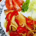 ♯オレンジ♭'s cooksnap of when they made サーモンのムニエルきのこマリネソース.