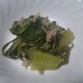 ＵＭＥＨＡＲＵ's cooksnap of when they made 水菜とチンゲン菜の炒め物.