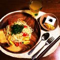 milkくん's cooksnap of when they made 簡単！ランチに♫トマトと大葉の冷製パスタ.