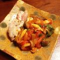 （笑）'s cooksnap of when they made 鶏の塩麹焼きバジルトマトソースがけ.