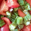 iiixiii's cooksnap of when they made 食卓を彩る夏おつまみ☆オクラトマト和え.