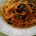 yummy♡'s cooksnap of when they made 意外な発見？塩辛とほうれん草の和風パスタ.