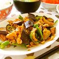 Marrietty's cooksnap of when they made 豚肉とナスとピーマンのピリ辛味噌炒め.