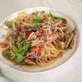 千風悠's cooksnap of when they made しらすと水菜の冷製ﾊﾟｽﾀ♪.