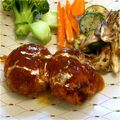 ナベサチ's cooksnap of when they made 豚挽肉のハンバーグ.