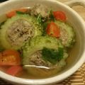 hanakikyo's cooksnap of when they made ゴーヤの肉詰めスープ.