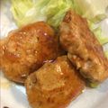 みっちょこれーと's cooksnap of when they made エリンギ長芋の照り焼き鶏つくね.