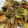 ちゃんこまんさん's cooksnap of when they made 簡単！鶏ムネ肉と青菜のオイマヨ炒め♬.