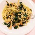 むぅこっこ☆'s cooksnap of when they made モロヘイヤのパスタ★ぺペロンチーノ★.