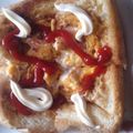 羅亜沙's cooksnap of when they made 旦那絶賛のホットサンド.