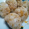 ☆めぇ☆ﾐ's cooksnap of when they made ☆おかかと天かすと白ごまで満足おにぎり☆.