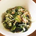 おゆりぼん's cooksnap of when they made ﾜｶﾒとｷｭｳﾘとﾂﾅと玉ねぎの酢の物.