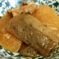 arinao-family's cooksnap of when they made 豚肉でこってり♪大根☆蒟蒻.