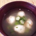 あめむし's cooksnap of when they made トロフワ☆オクラ肉団子スープ☆離乳食☆.