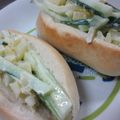 こずっぺ's cooksnap of when they made たくあんで簡単美味しい♡サラダパン.