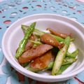 赤い電話's cooksnap of when they made *お弁当*ウインナーとアスパラのこく炒め.