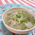 赤い電話's cooksnap of when they made ほっこり♪豚肉とみょうがの卵スープ.