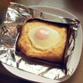 うめゆめ's cooksnap of when they made 目玉焼きトースト　.