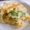 三休です's cooksnap of when they made 彩りキレイ！ささぎ豆のかき揚げ.