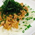 みるく。's cooksnap of when they made 肉味噌の冷たいおうどん.