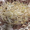 ダサコ's cooksnap of when they made 牛肉とモヤシの変わりソース炒めおろし乗せ.