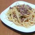 ごはんつぶ。's cooksnap of when they made ハマるパスタ♥簡単！ツナ長ネギ和風パスタ.